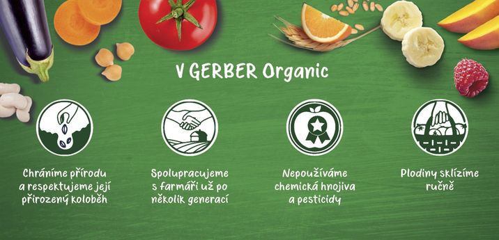 Gerber Organic kapsička hruška, jablko a banán 90 g