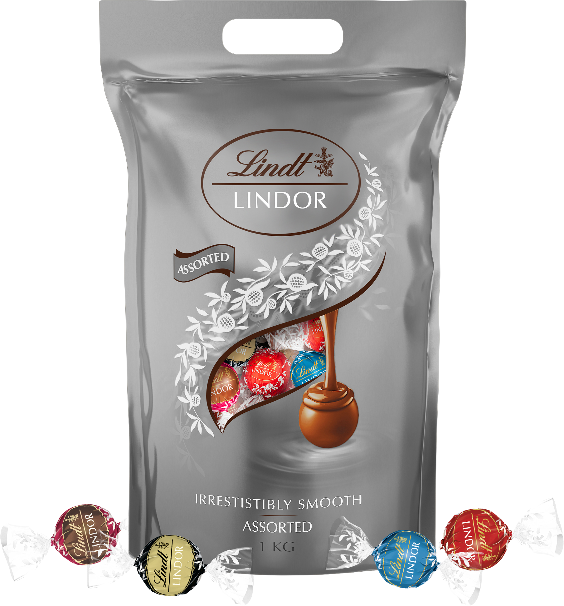 Lindt Lindt Lindor čokoládové pralinky směs stříbrný mix 1000 g
