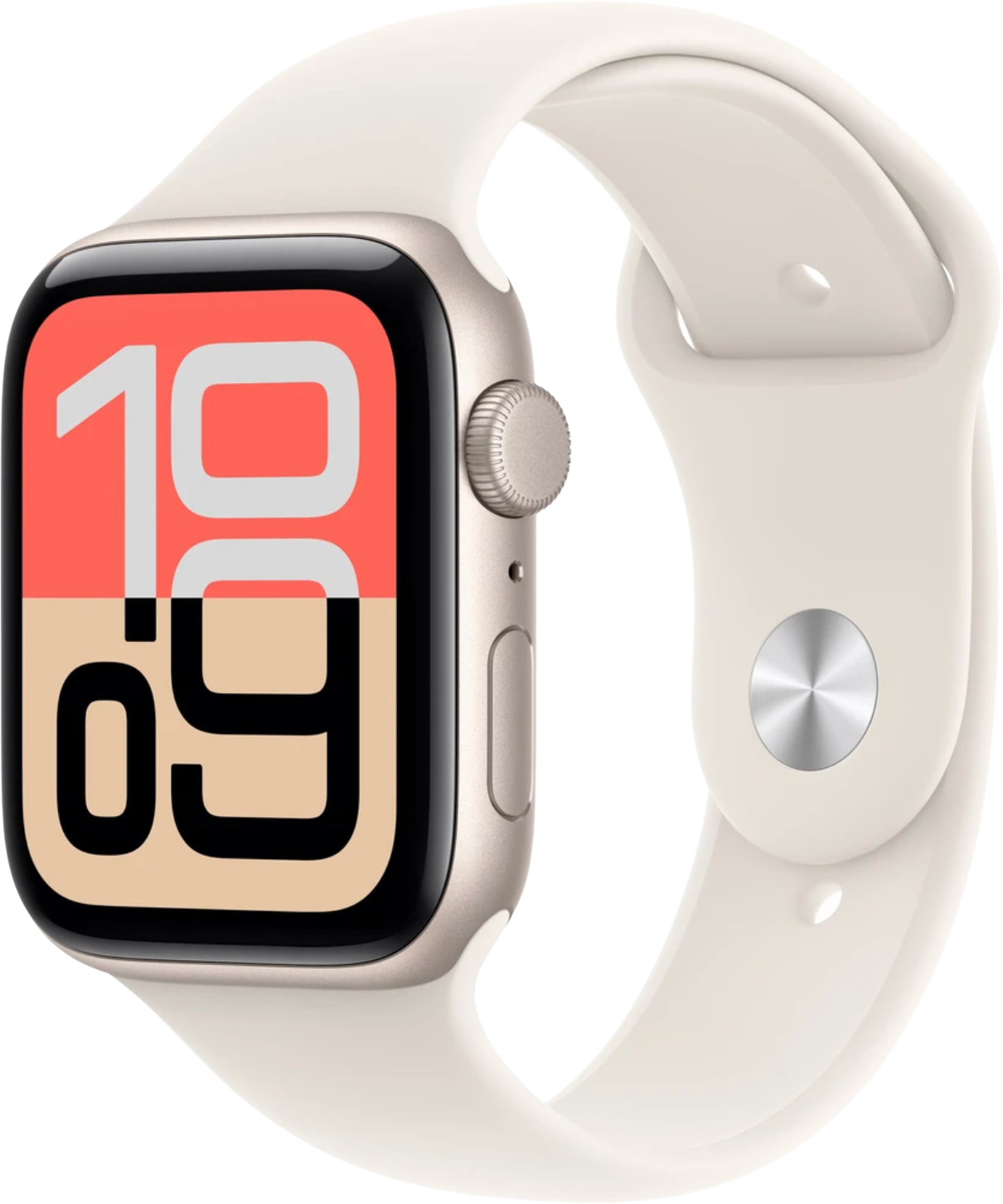 Apple Watch SE 3 GPS 40mm Hliníkové pouzdro Starlight se sportovním řemínkem Starlight - S/M