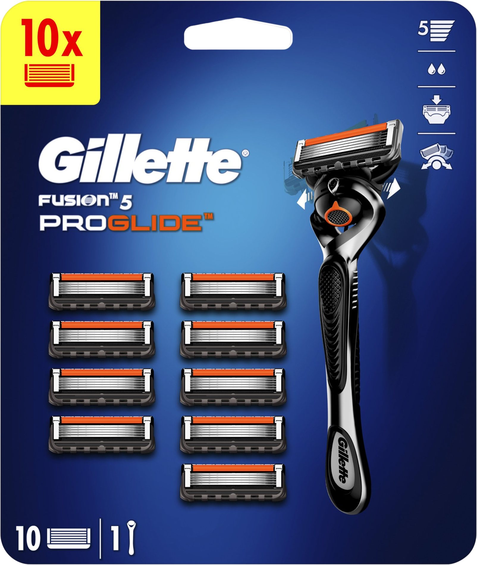 Gillette ProGlide Flexball strojek + 10 hlavic