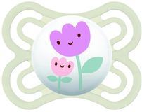 MAM Dudlík Perfect 0m+, bílý/květiny