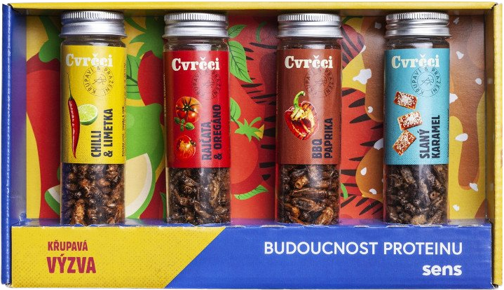Sens Křupaví & pražení cvrčci - Dárkový set 4 chutí 4 x 20 g