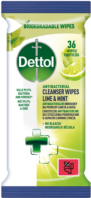 Dettol Ubrousky limetka/mata 36 ks