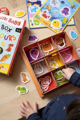 Liscianigioch Montessori Baby Krabička - Barvy 61 ks