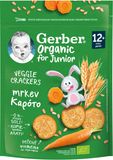 Gerber Organic Junior Veggie krekry s mrkví 100 g