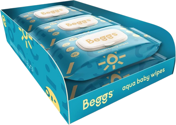 Beggs vlhčené splachovatelné ubrousky 6 x 64 ks