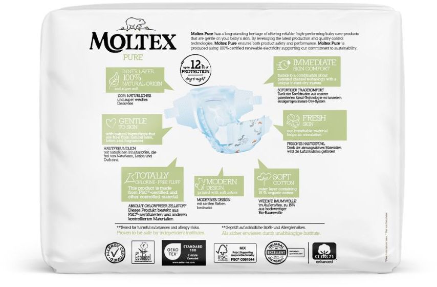Moltex Plenky Midi 4-9 kg ekonomické balení 132 ks