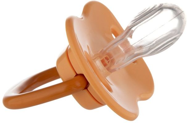 Canpol babies Set symetrických silikonových dudlíků Mountains 0-6m, žlutý 2 ks