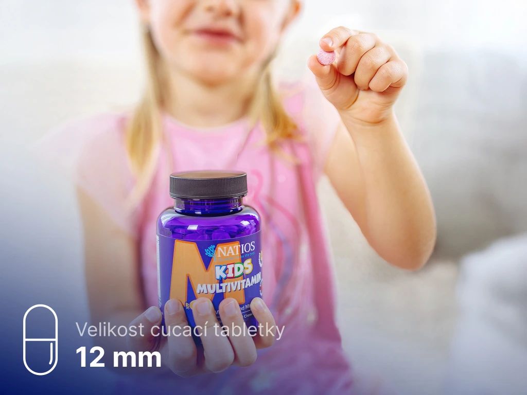 Natios Kids Multivitamin, 21 vitamínů a minerálů 180 tablet
