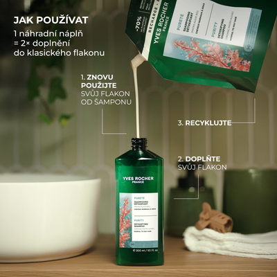 Yves Rocher Haircare Botanical Solutions, Detoxikační šampon 600 ml
