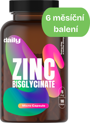 Daily Zinc Bisglycinate 180 kapslí