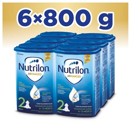 Nutrilon Advanced 2 pokračovací kojenecká mléka 6 x 800 g