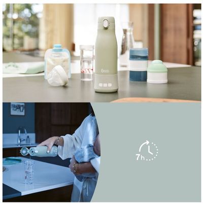Babymoov Cestovní ohřívač Moov & Feed Sage Green 340 ml