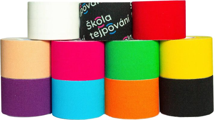 Škola tejpování Kinesiologický tejp - modrá 5 m