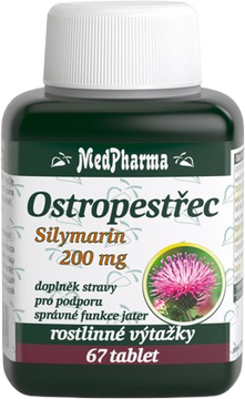 MedPharma Ostropestřec (Silymarin 200 mg), 67 tablet