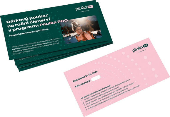 Pilulka PRO na rok jako dárek – poukaz fyzicky