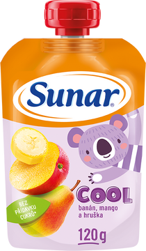 Sunar Cool ovocná kapsička hruška, banán, mango 12m+ 120 g