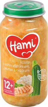 Hami masozeleninový příkrm Rizoto s krůtím stehýnkem, cuketou a hráškem, 12+ 250 g