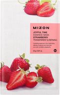 Mizon Joyful Time Essence Mask Strawberry Plátýnková maska se zjemňujícím účinkem 23 g