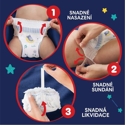 Pampers Night Pants Kalhotkové plenky vel. 4, 9-15 kg, 25 ks