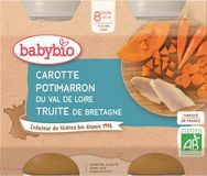 Babybio mrkev a dýně se pstruhem 2 x 200 g