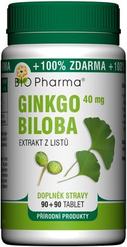 Bio Pharma Ginkgo Biloba 40mg, 2 x 90 tablet