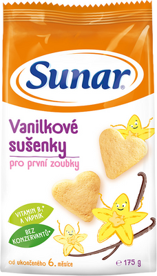 Sunar vanilkové sušenky pro děti 175 g