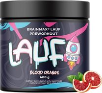 BrainMax LAUF Preworkout s kofeinem červený pomeranč 400 g