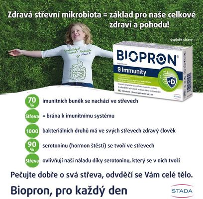 Biopron Imunita, probiotika a prebiotika + vitamin D pro každodenní podporu imunity 30 tablet
