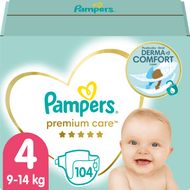 Pampers Premium Care plenky vel. 4, 9-14 kg, 104 ks
