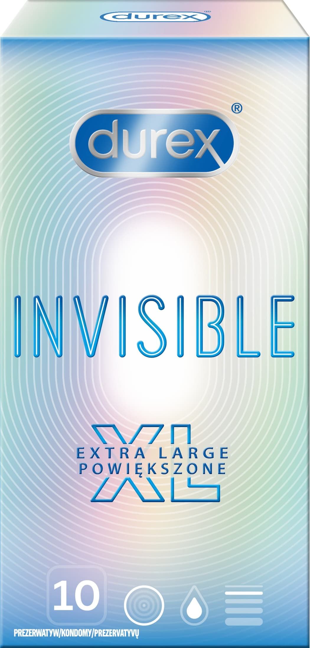 Durex Invisible XL Kondomy 10 ks