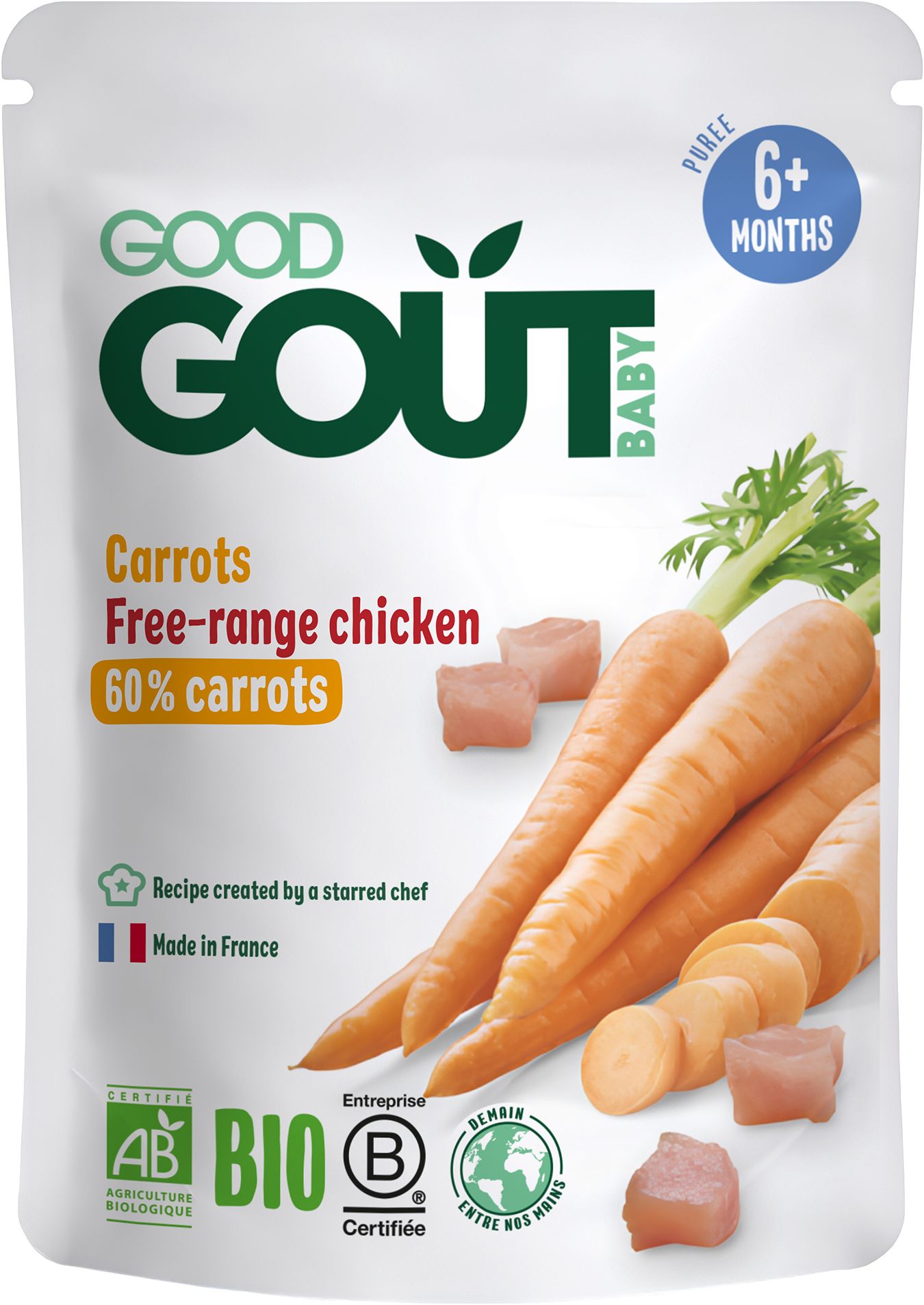 Good Goût BIO Mrkev s farmářským kuřátkem 190 g