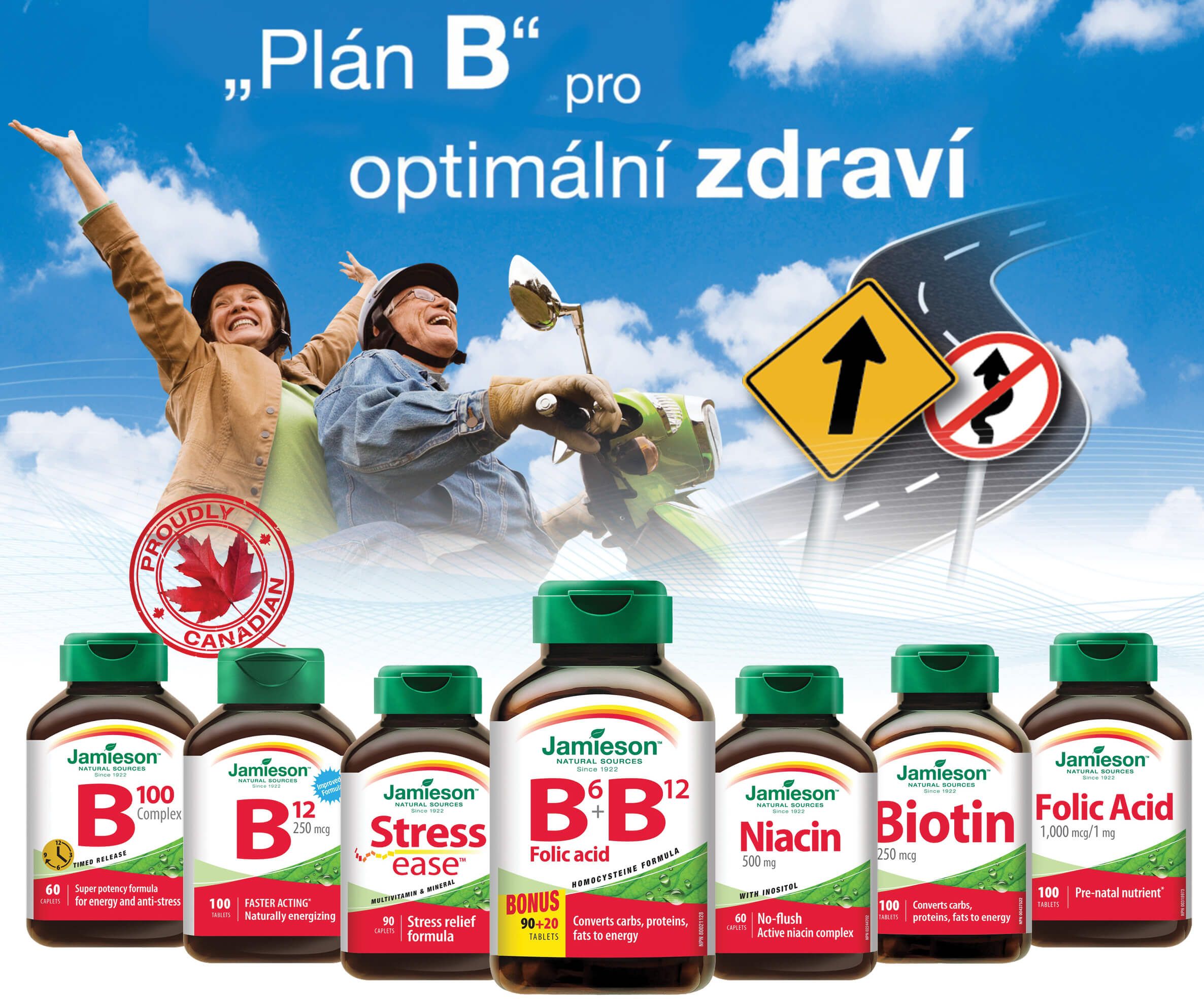 Jamieson Vitamín B12, Vitamin B12 s postupným uvolňováním 80 tablet, Imunita, zdravý spánek, energie