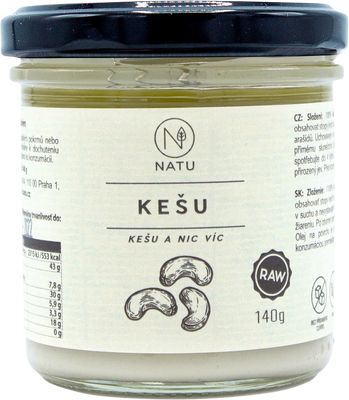 Natu Kešu krém 140 g