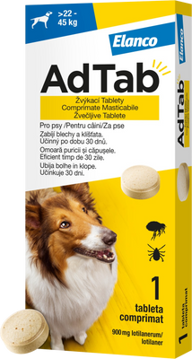 AdTab 900mg Žvýkací tableta pro psy 22 - 45kg