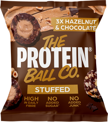 The Protein Ball co. Topnatur PROTEIN plněné kuličky Lískový oříšek & čokoláda 3 x 12 g