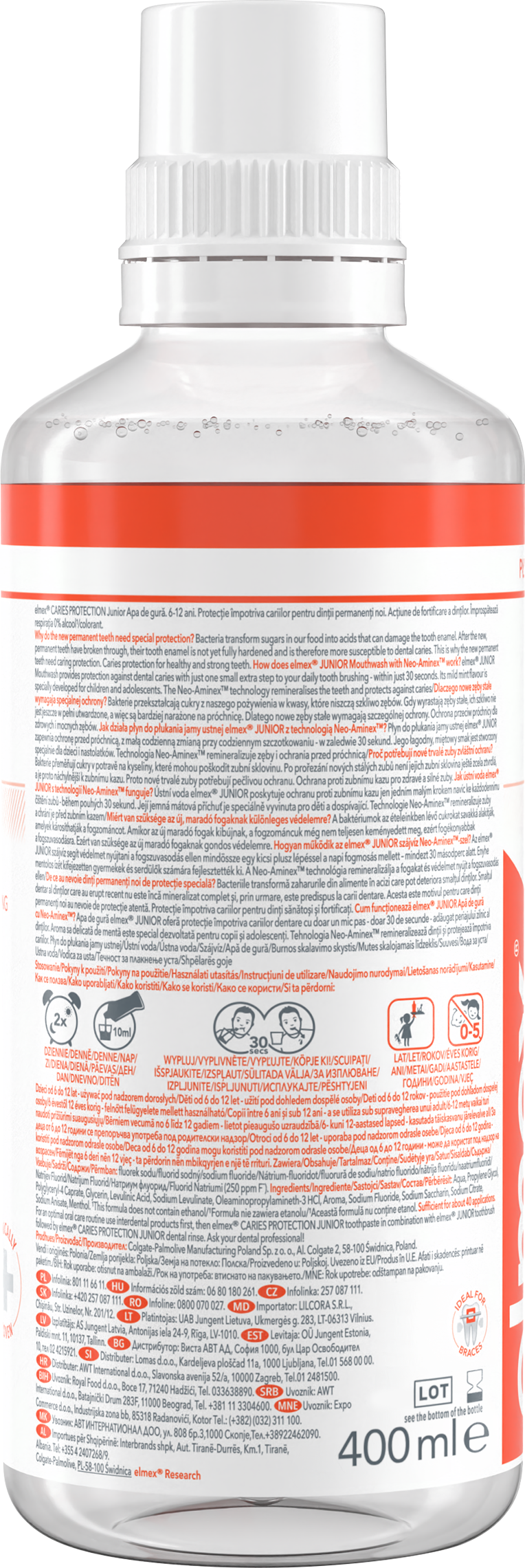 Elmex Caries Protection Junior ústní voda 6-12 let 400 ml