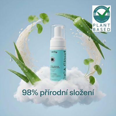 Erboristica Everby Cica Cloud Hydratační čisticí pěna na obličej s centellou 150 ml