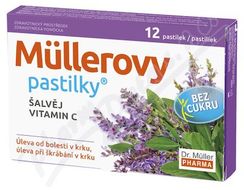 Dr.Muller Müllerovy pastilky se šalvějí bez cukru 12 ks