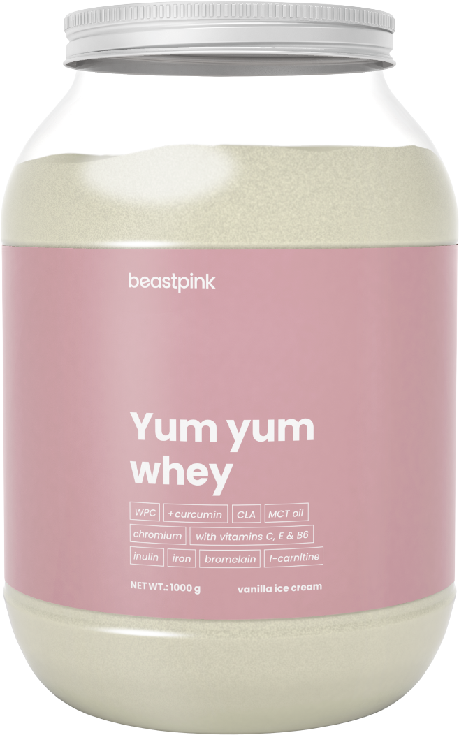 GymBeam BeastPink Yum Yum Whey vanilla ice cream 1000 g