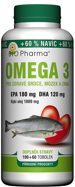 Bio Pharma Omega 3 1000mg EPA 180mg+DHA 120mg 160 tobolek