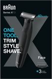 Braun Series X, Zastřihovač vousů pro odstranění vousů na obličeji, XT3100