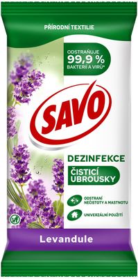 Savo dezinfekční čisticí ubrousky s vůní levandule 30 ks