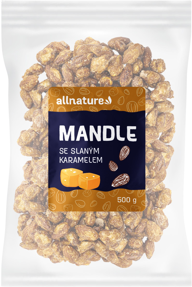 Allnature Mandle slaný karamel 500 g