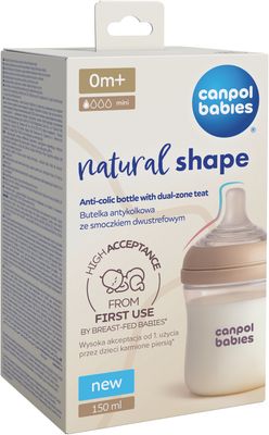 Canpol babies Lahev antikoliková Natural Shape 150 ml