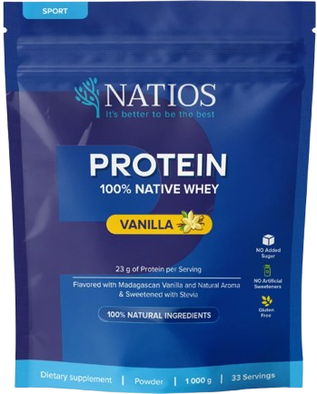 Natios Native Whey Protein, Vanilka 1000 g