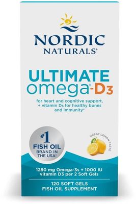 Nordic Naturals Ultimate Omega‑D3 1280 mg citrón 120 x 640 mg