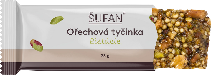 Šufan Ořechová tyčinka pistáciová 33 g