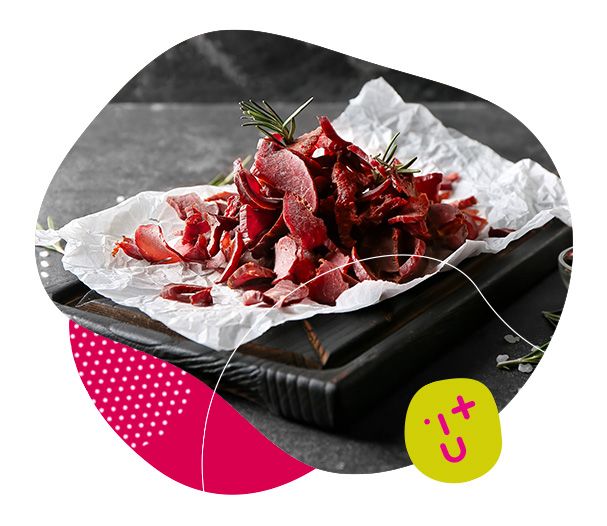 sušené maso, svačinka, protein, jerky