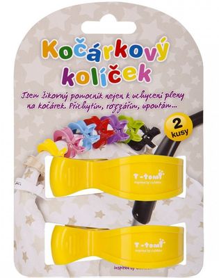 T-Tomi Kočárkový kolíček žlutý 2 ks